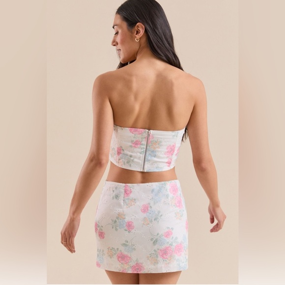 Altar’d State Angie Floral Tube Top & Mini Skirt Set - Picture 2 of 6